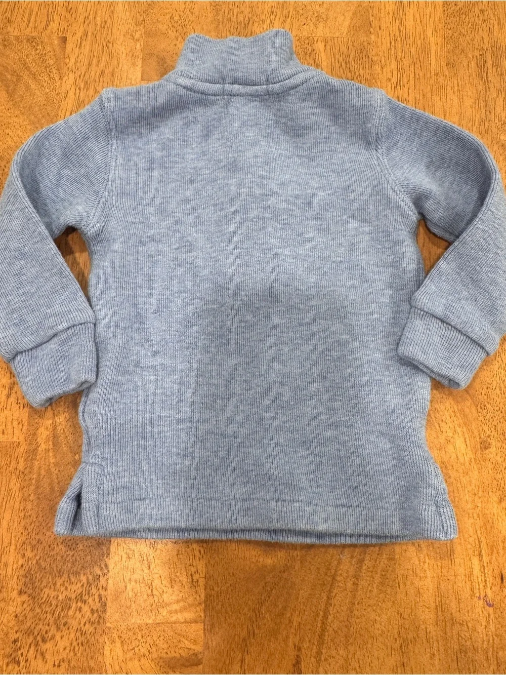 Ralph Lauren Blue Knit Half-Zip Sweater Baby 9M Cotton Blend Preppy